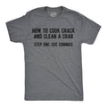 How To Cook Crack and Clean A Crab Step One Use Commas Men's T Shirt