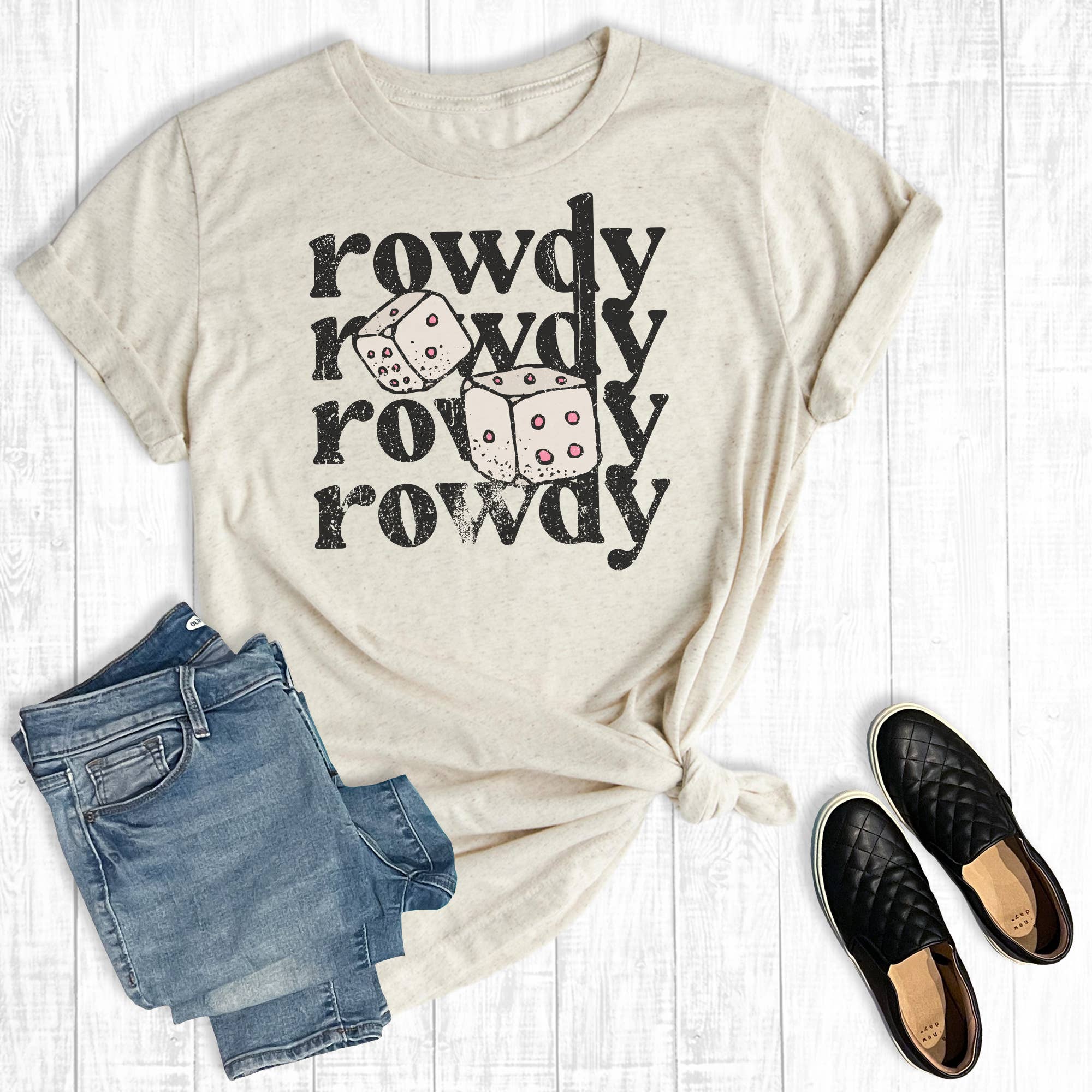 Western Rowdy Dice Graphic Tee