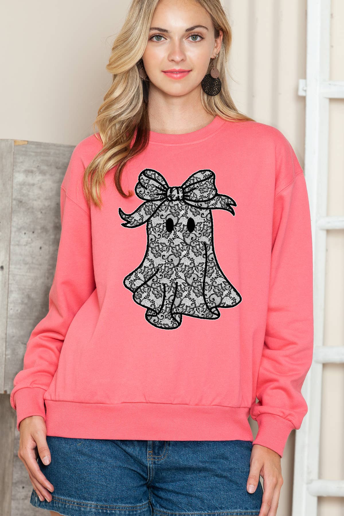 Women Halloween Graphic Print Pullover Sweater