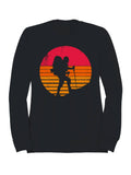Retro Sunset Hiking Adventure Men's Sweatshirt