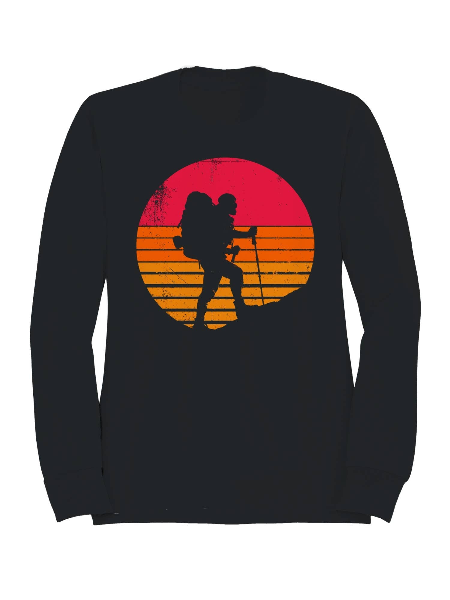Retro Sunset Hiking Adventure Men's Sweatshirt