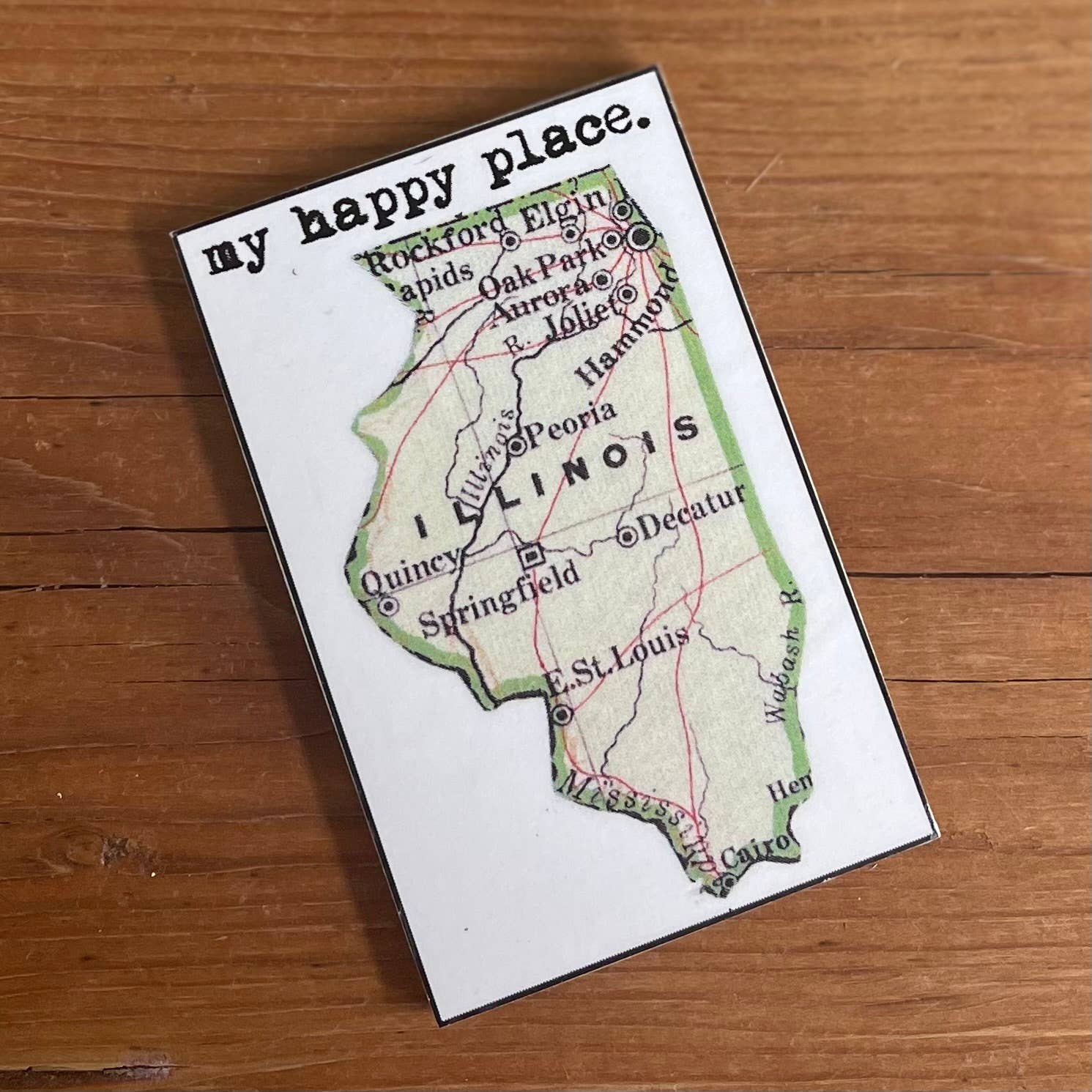Illinois Map Magnets and Key Chains