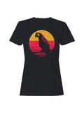 Retro Sunset Parrot Silhouette Women's T-Shirt