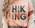 Hiking Tree Nature Drawing - Mountain Outdoors T-Shirt