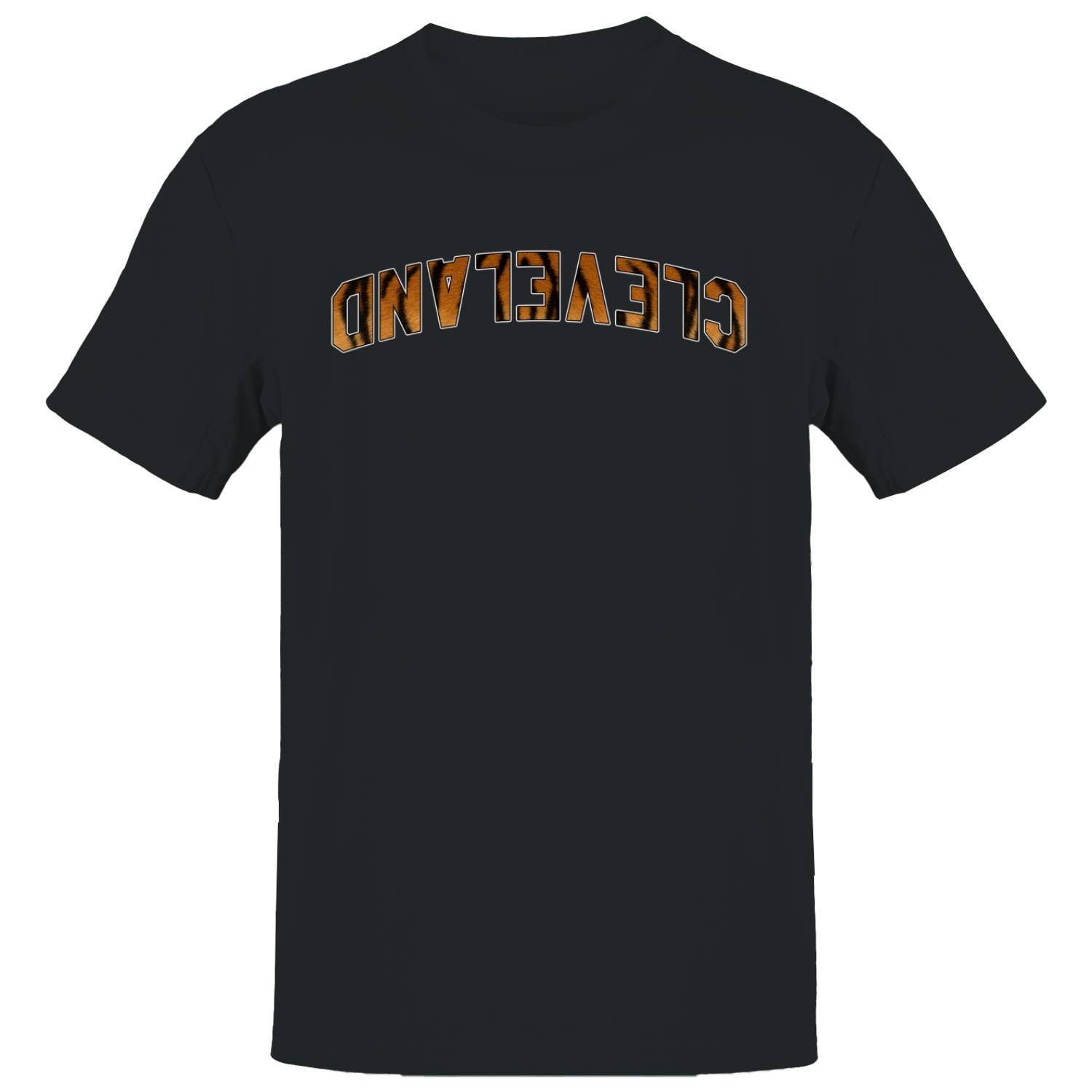 Cleveland Tiger Print Arch Text Men's T-Shirt