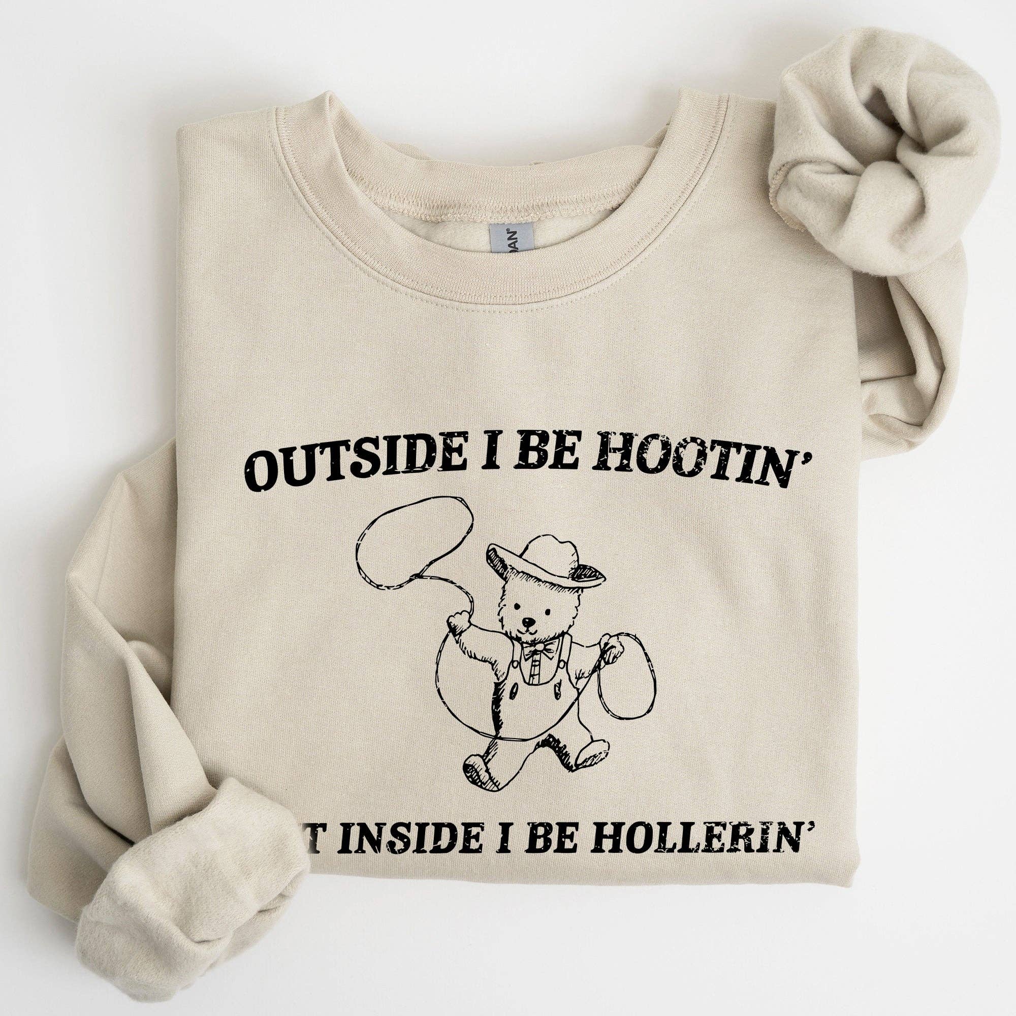 Hootin Hollerin, Bear, Meme, Aesthetic, Funny Sweatshirt
