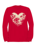 Surfer Paradise in Heart Wave Women's Sweatshirt