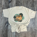 Boo Pumpkin with Flowers On Sand Tee