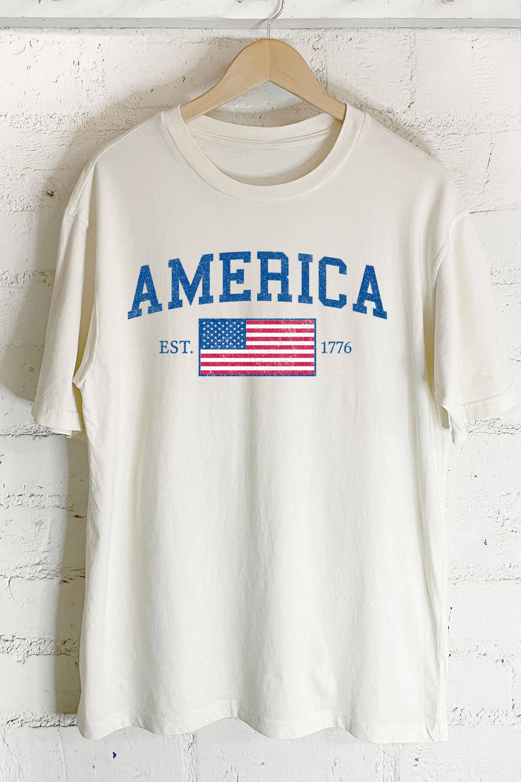 America Flag Oversize Graphic Tshirts