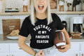 Football Is My Favorite Season Black Gameday Graphic Tee