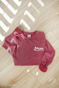 Mama Mineral Washed Long Sleeve Graphic