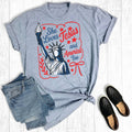 Fourth of July She Loves Jesus and America Too Graphic Tee