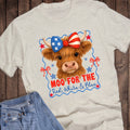 Patriotic Moo For the Red White and Blue Western Graphic Tee