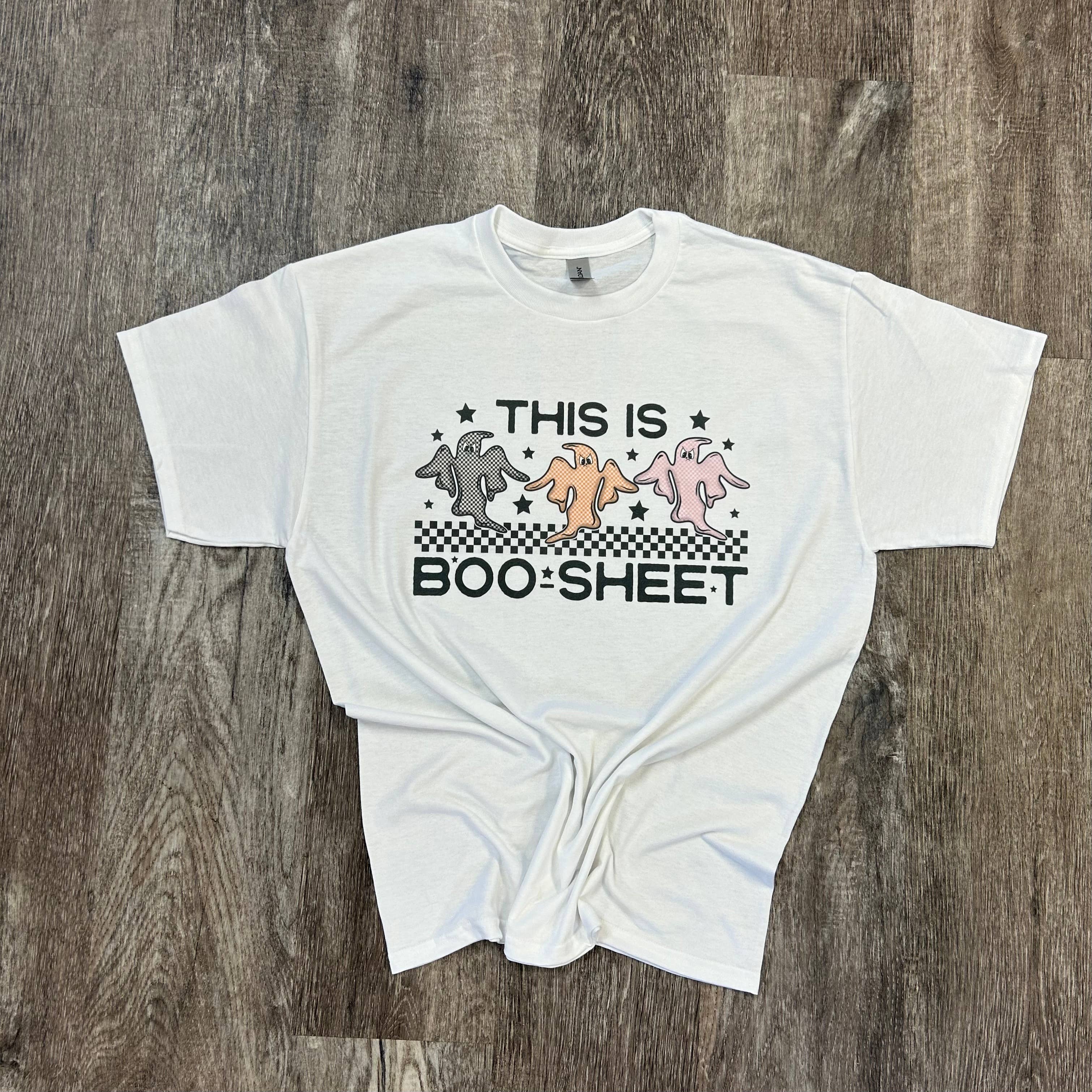 This Is Boo Sheet On White Tee