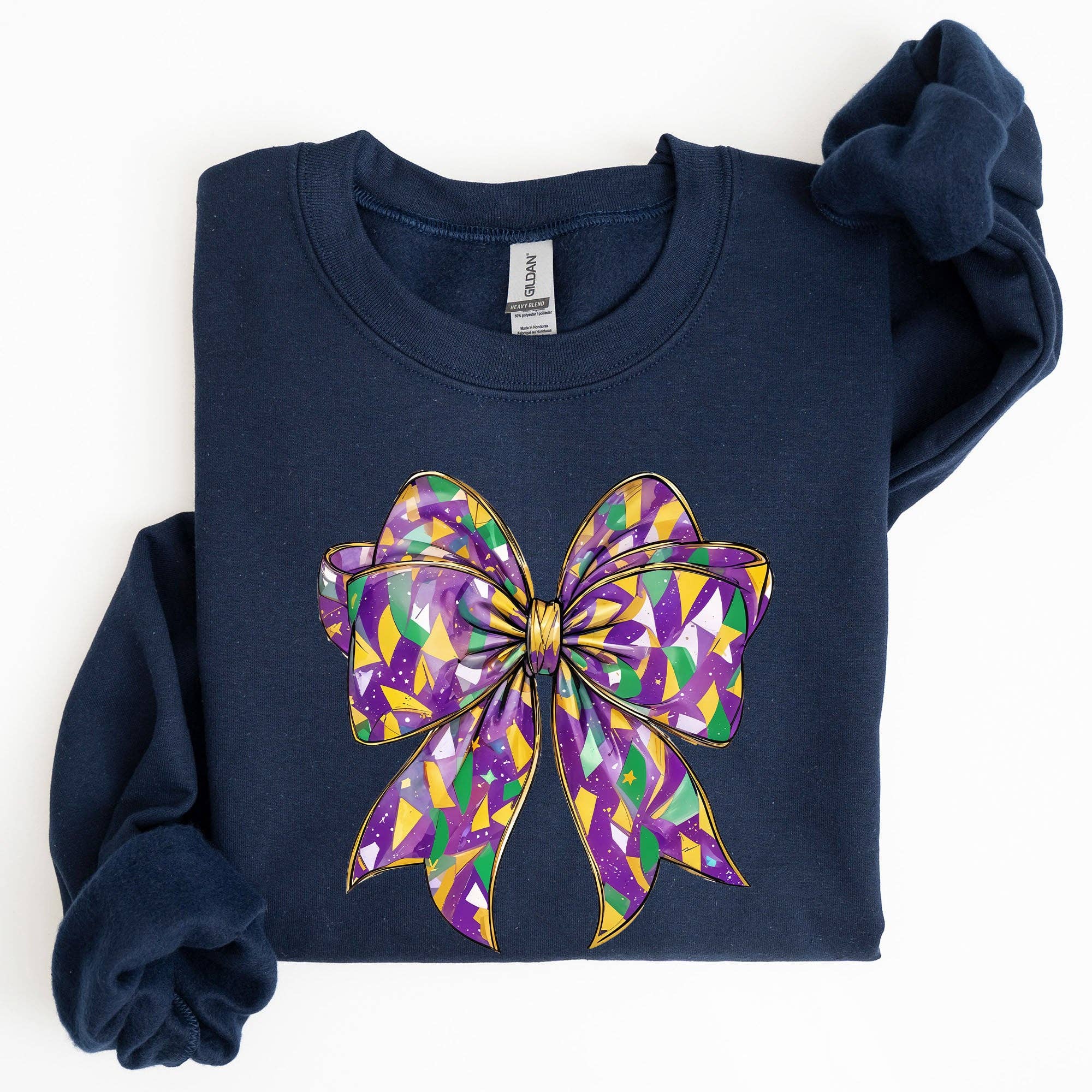 Mardi Gras Coquette Fleur De Lis Fat Tuesday Sweatshirt