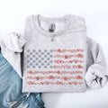 Floral America Flag, USA, America, 4th of July Sweatshirt