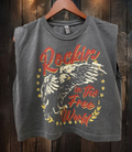 Rockin in the Free World Boxy Midriff Muscle Top