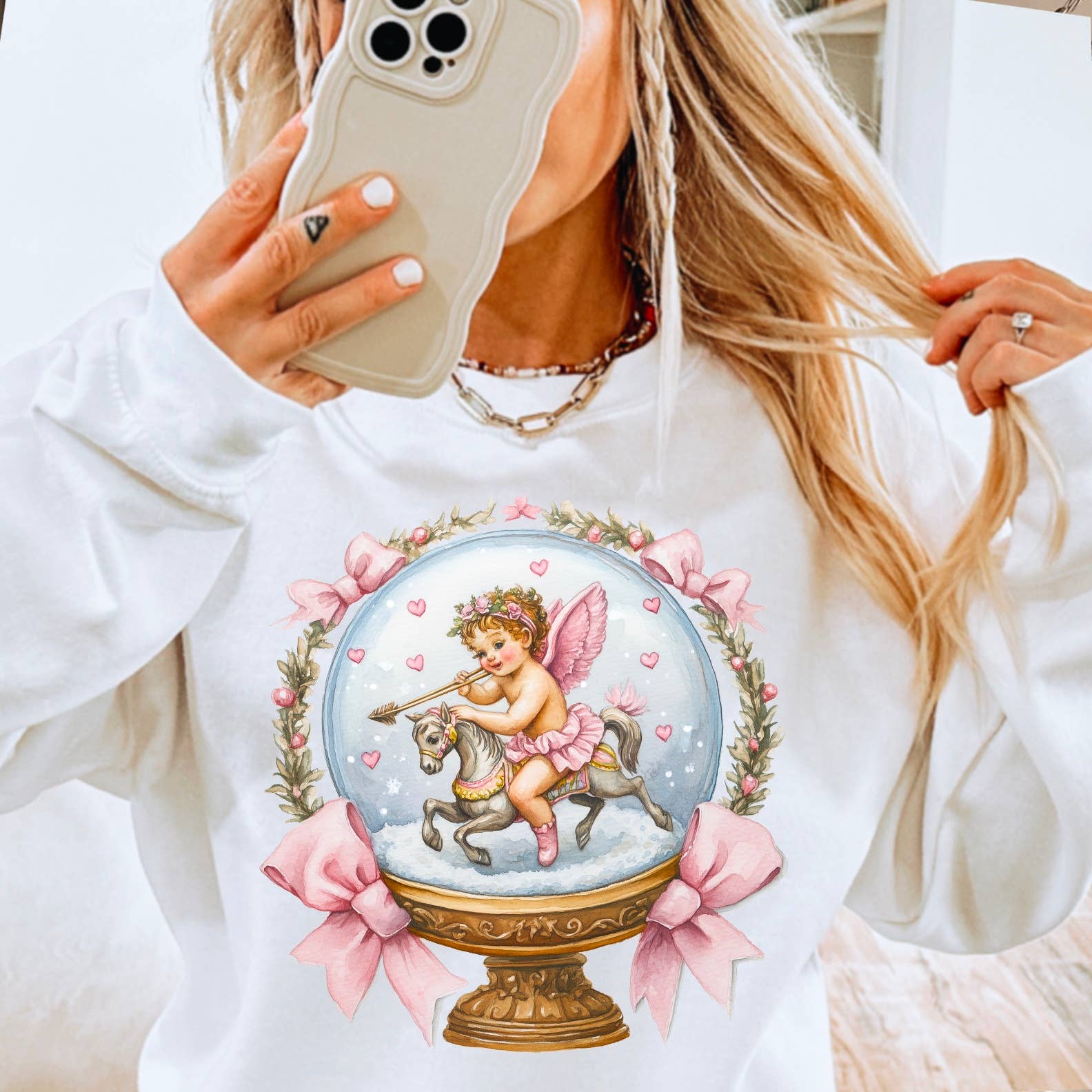Valentine's Day Cupid Coquette Sweatshirt