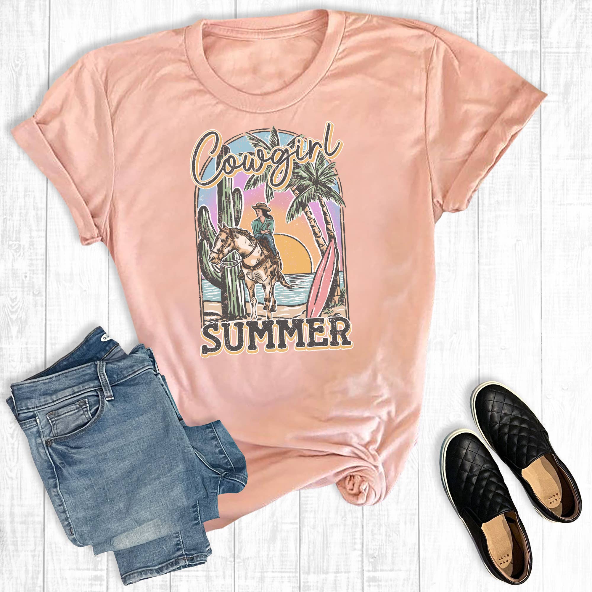 Western Cowgirl Summer Graphic Tee