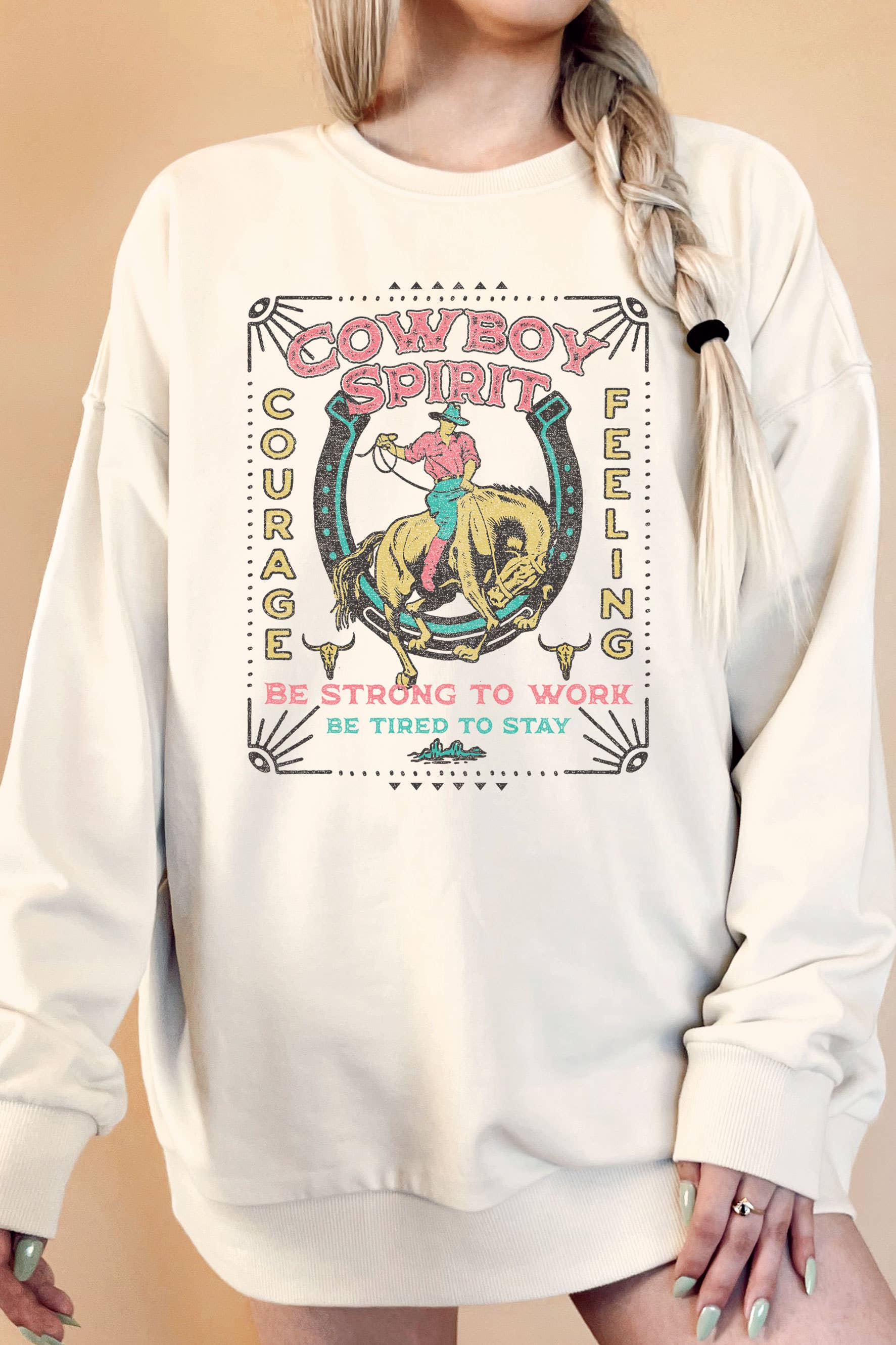 Cowboy Spirit Oversize Graphix Terry Sweatshirts
