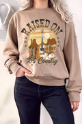 Country Music Guitar Graphix Terry Sweatshirts