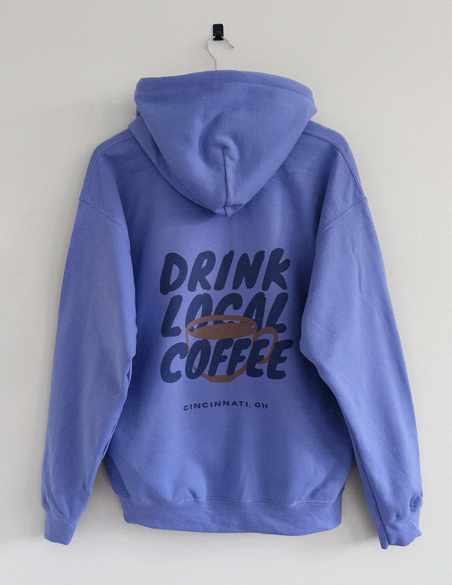 Drink Local Coffee Hoodie - Violet (Heavyweight)