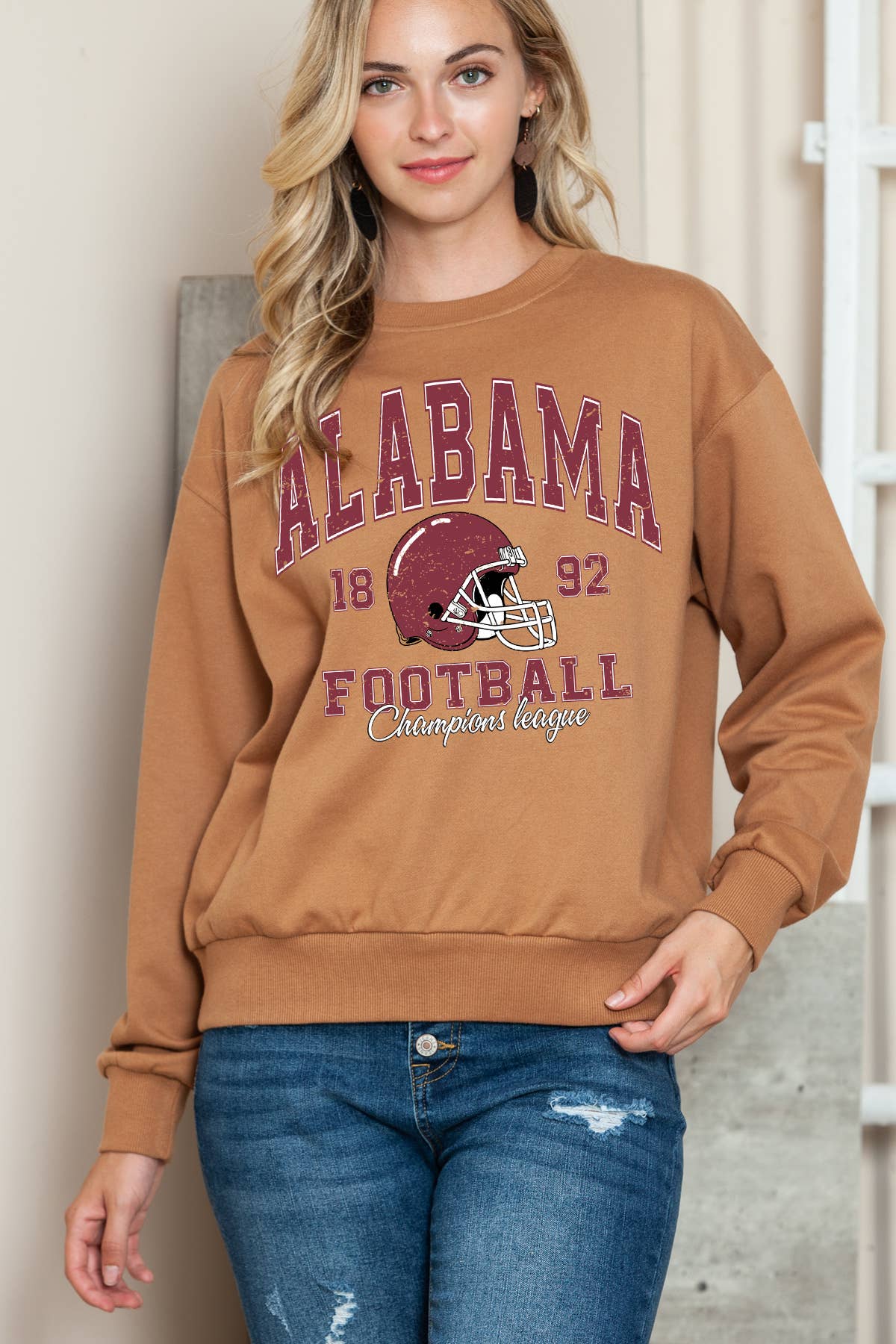Women Alabama Football Graphic Print Sweater