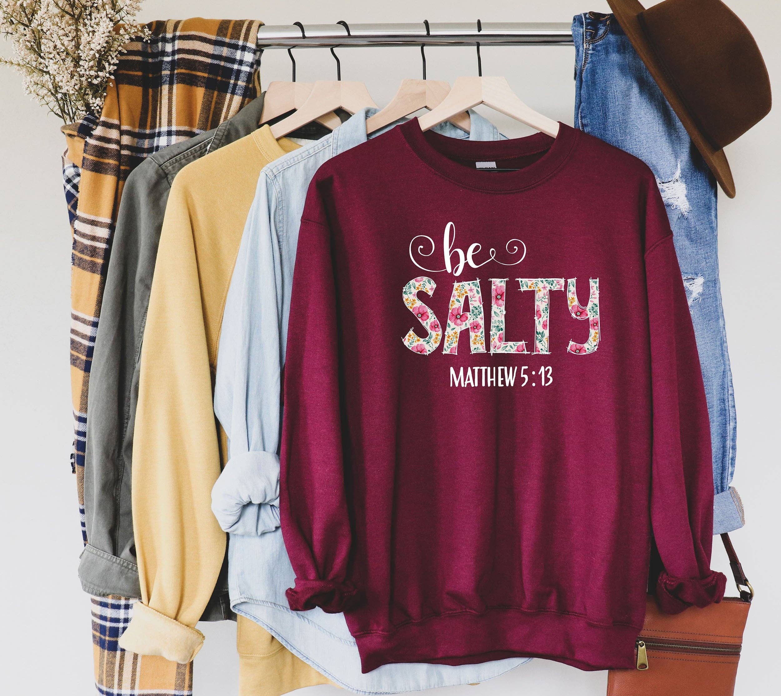 Be Salty Matthew 5:13 Wh Sweatshirt