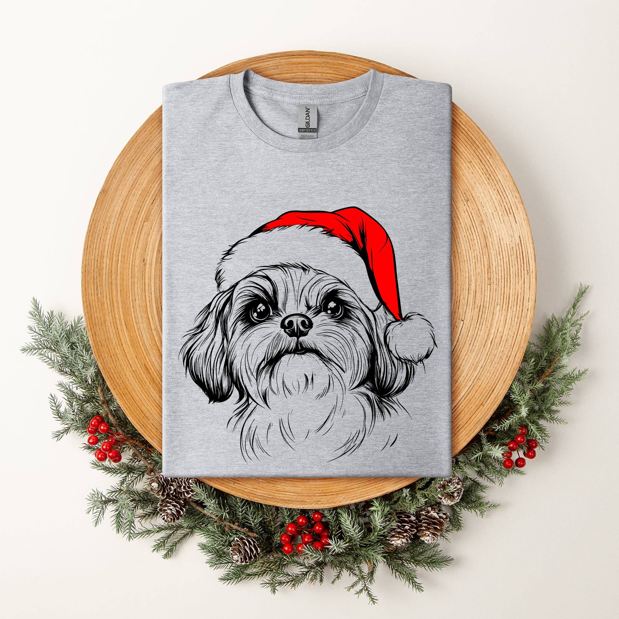 Shih Tzu, Santa, Dog, Christmas, Dog Lover, Pet T-Shirt