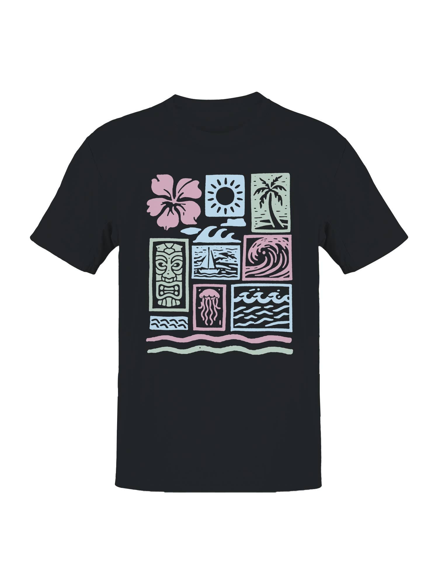 Tropical Vibes Ocean Graphic Men's T-Shirt