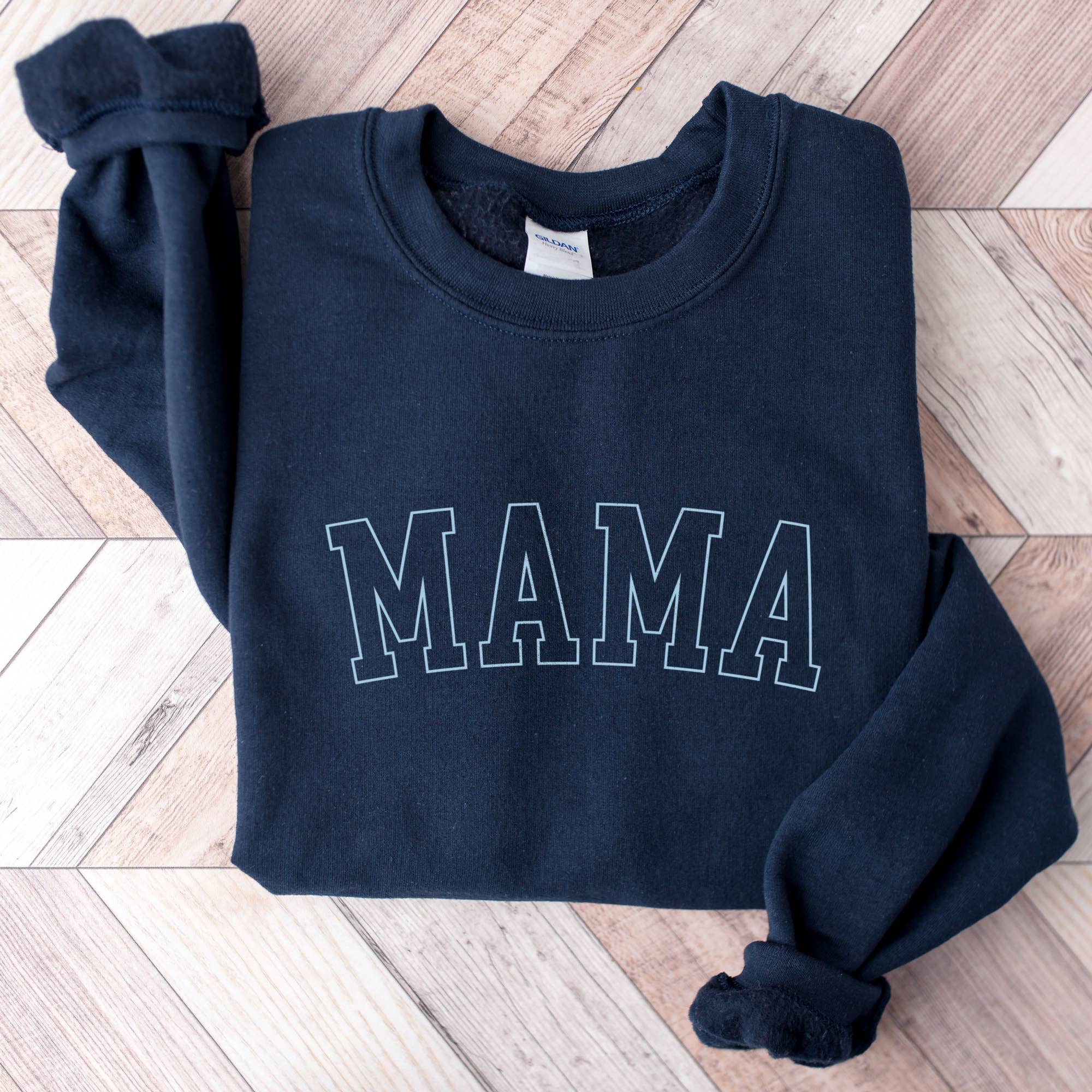 Mama Crewneck Sweatshirt - Blue Tones