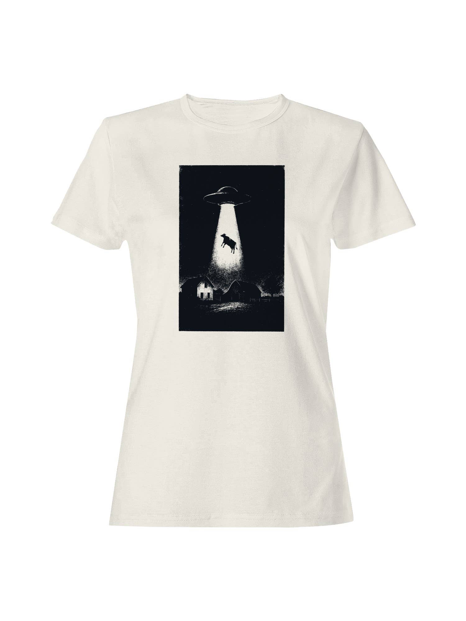Ufo Abduction: Cow in Spotlight Women's T-Shirt