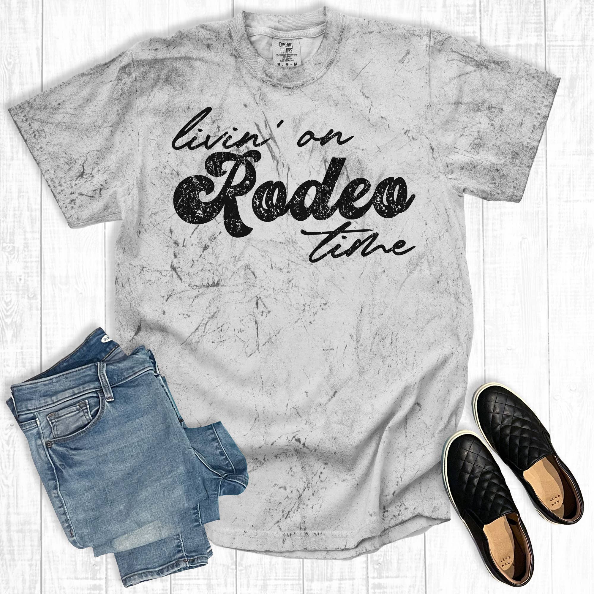 Western Livin' On Rodeo Time Comfort Colors Graphic Tee