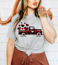 Love Truck - Valentine's Day Hearts Truck Cute Gift T-Shirt