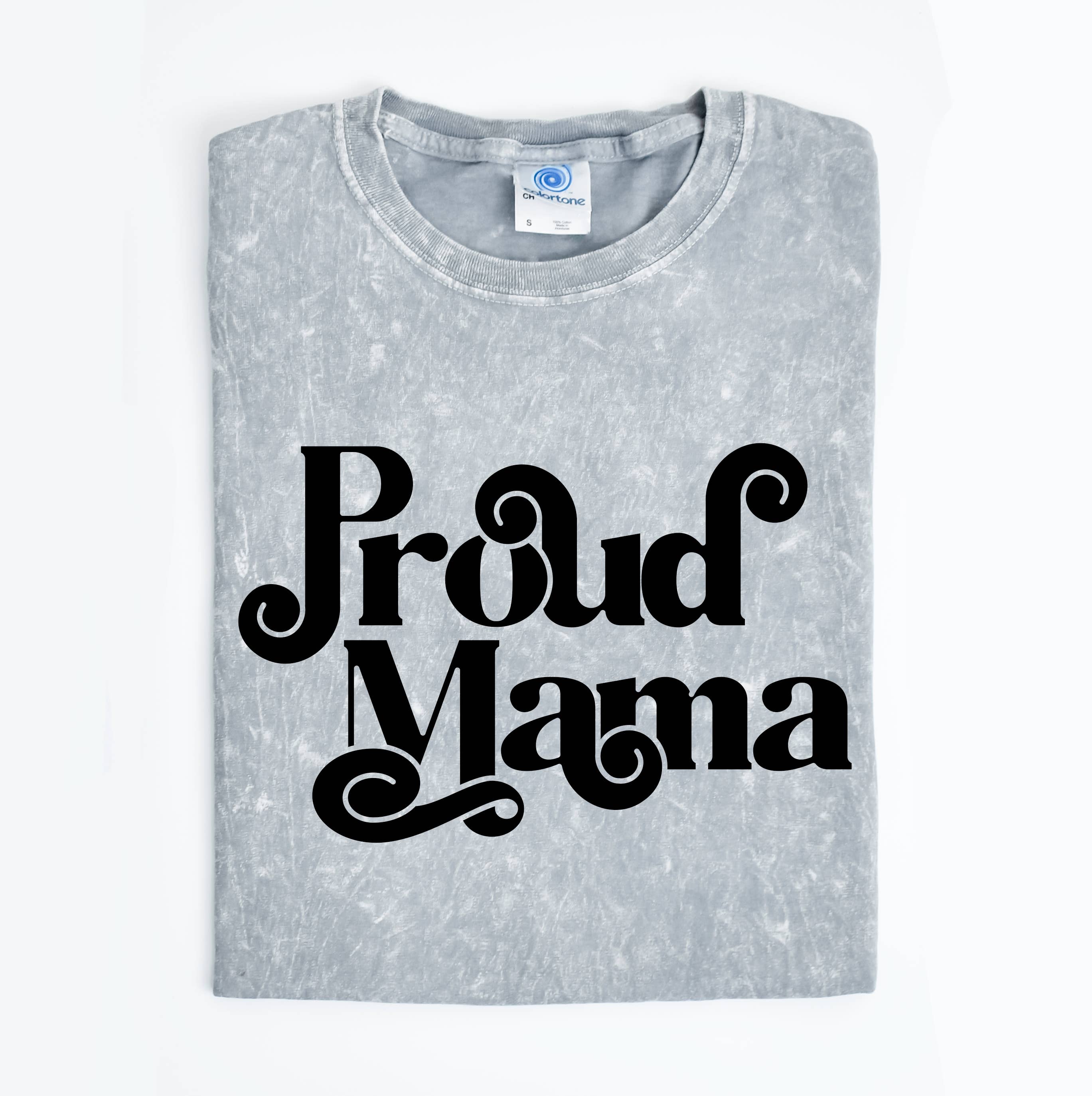 Proud Mama Mineral Wash Shirt, Mother's Day Graphic Tee