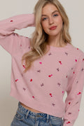 .0812 All Over Embroidery Sweater SI-28588