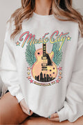 Nashville Music City Wings Guitar Graphic Brushed Sweatshirt