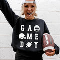 Game Day, Football, Helmet, Sports Touchdown Sweatshirt