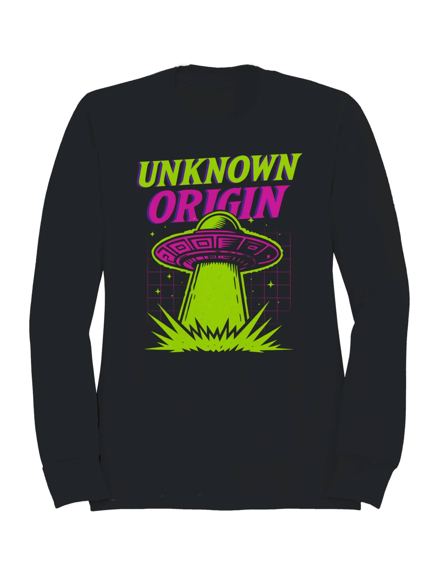 Ufo Neon Art - Unknown Origin Men's Sweatshirt