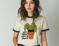 I Just Need Cats and Plants - Cute Funny Cat Ringer Shirt