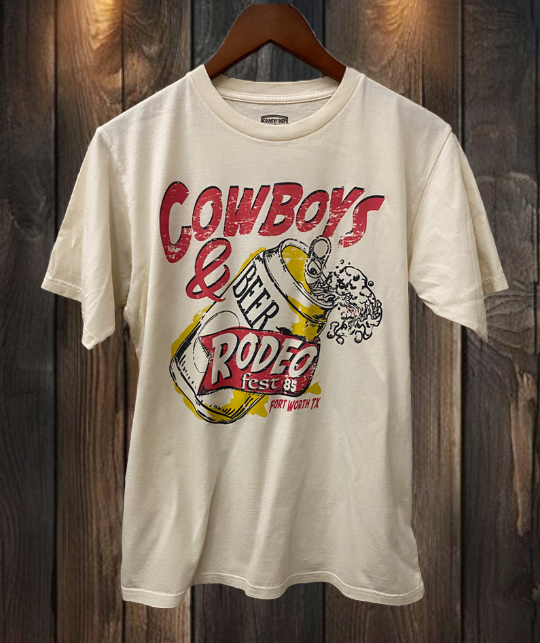 Cowboys N Beer Fort Worth Rodeo Fest Relaxed Unisex Tee