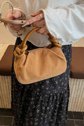 .....1110 Rouched Faux Suede Tote Handbag SI-29024