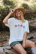 Daisy Row Oversized Mineral Washed Graphic Top