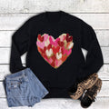 Valentine Faux Brushstroke Gold Heart Sweatshirt