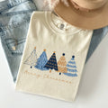 Merry Christmas Trees, Winter, Gold Effect, Snow Tshirt