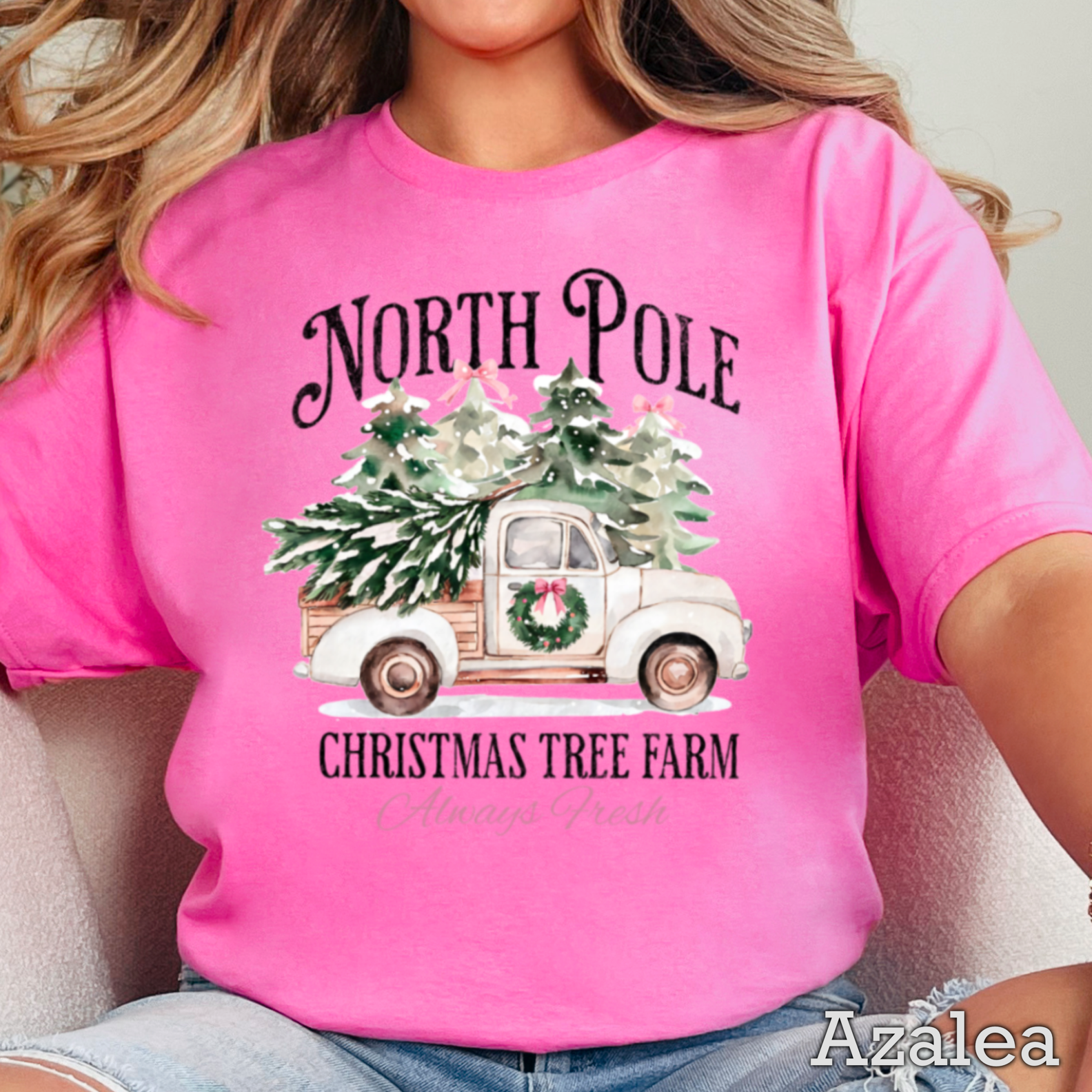 North Pole Christmas Tree Farm Graphic Tee | Gildan