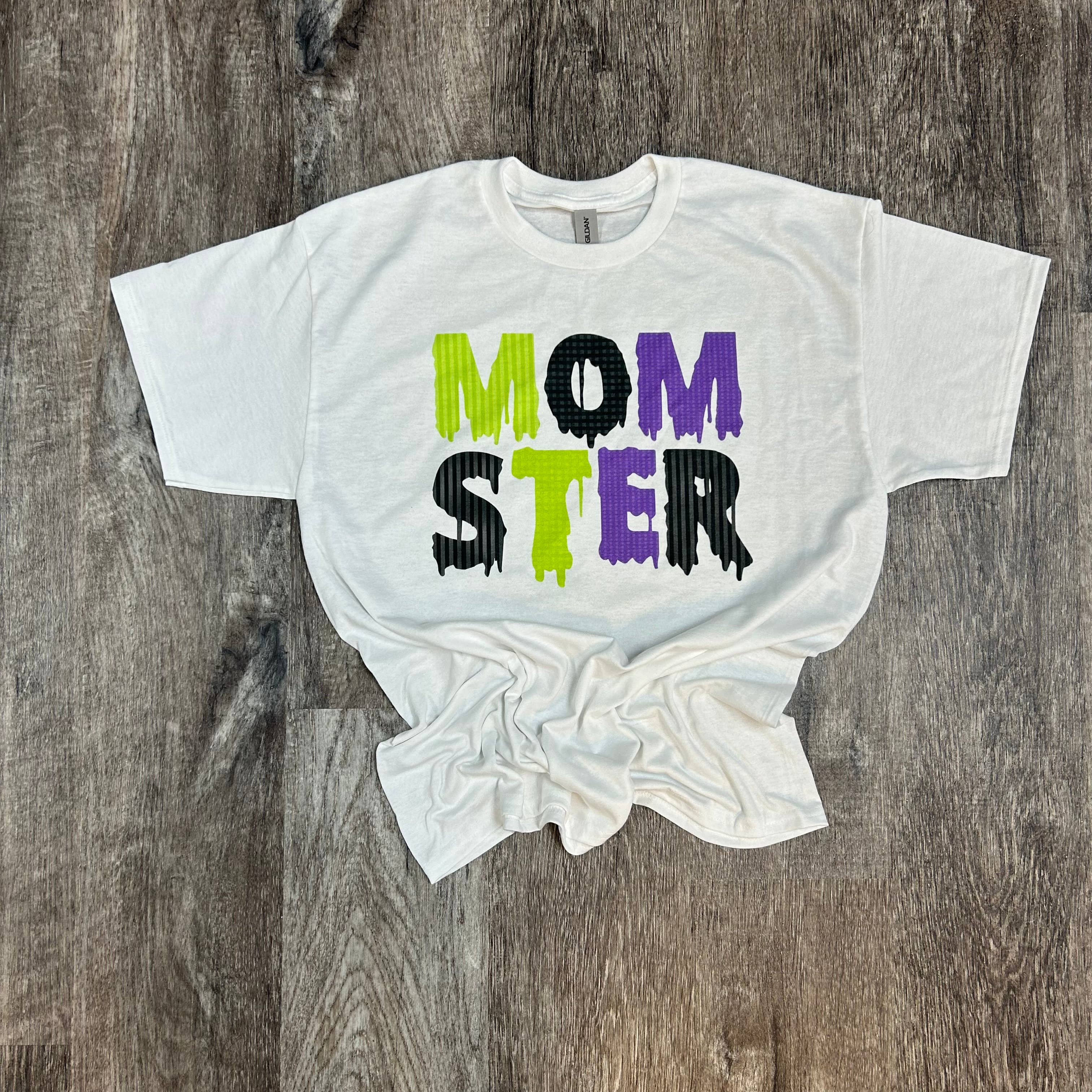 Momster On White Tee