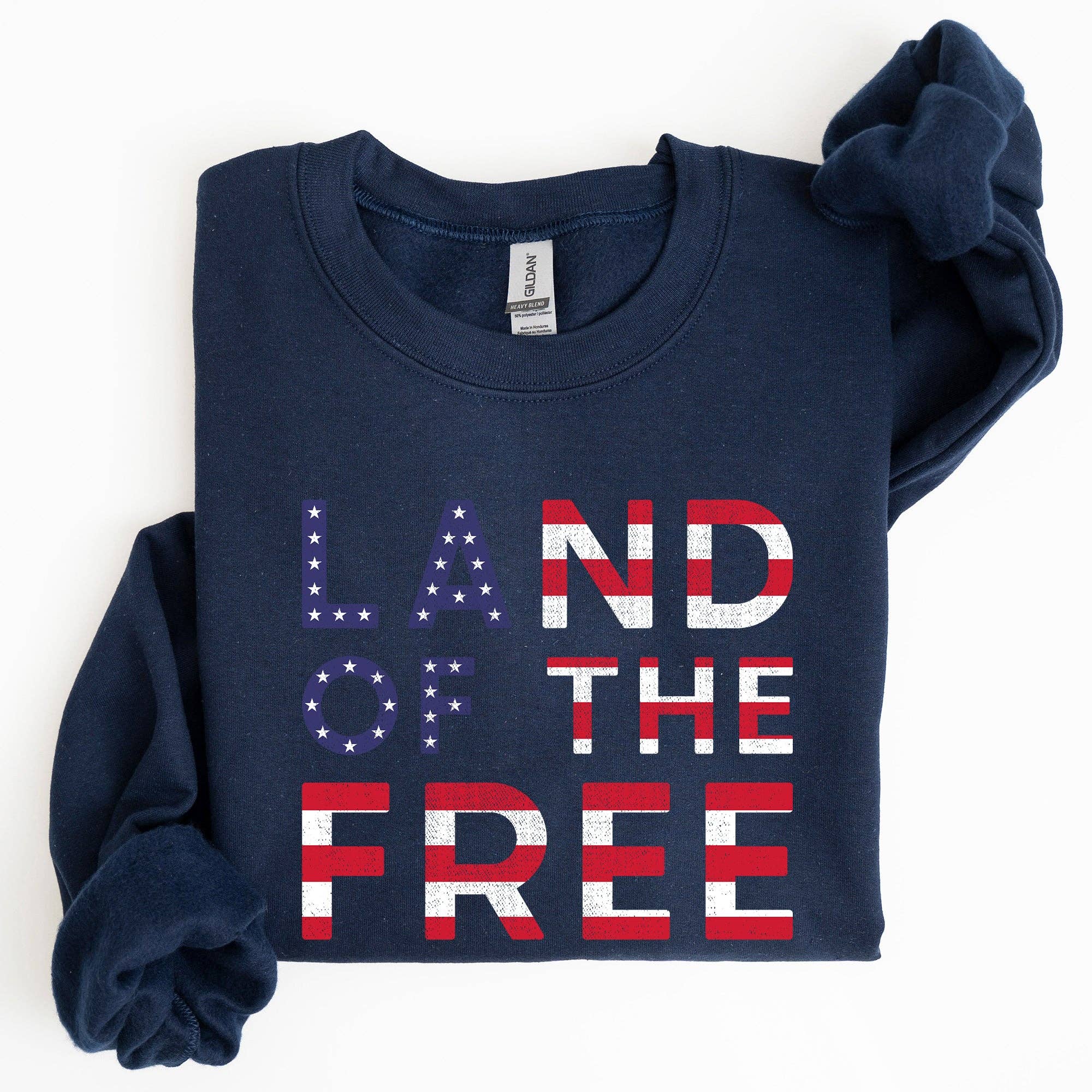 Land of the Free, Patriotic, 4th of July Sweatshirt
