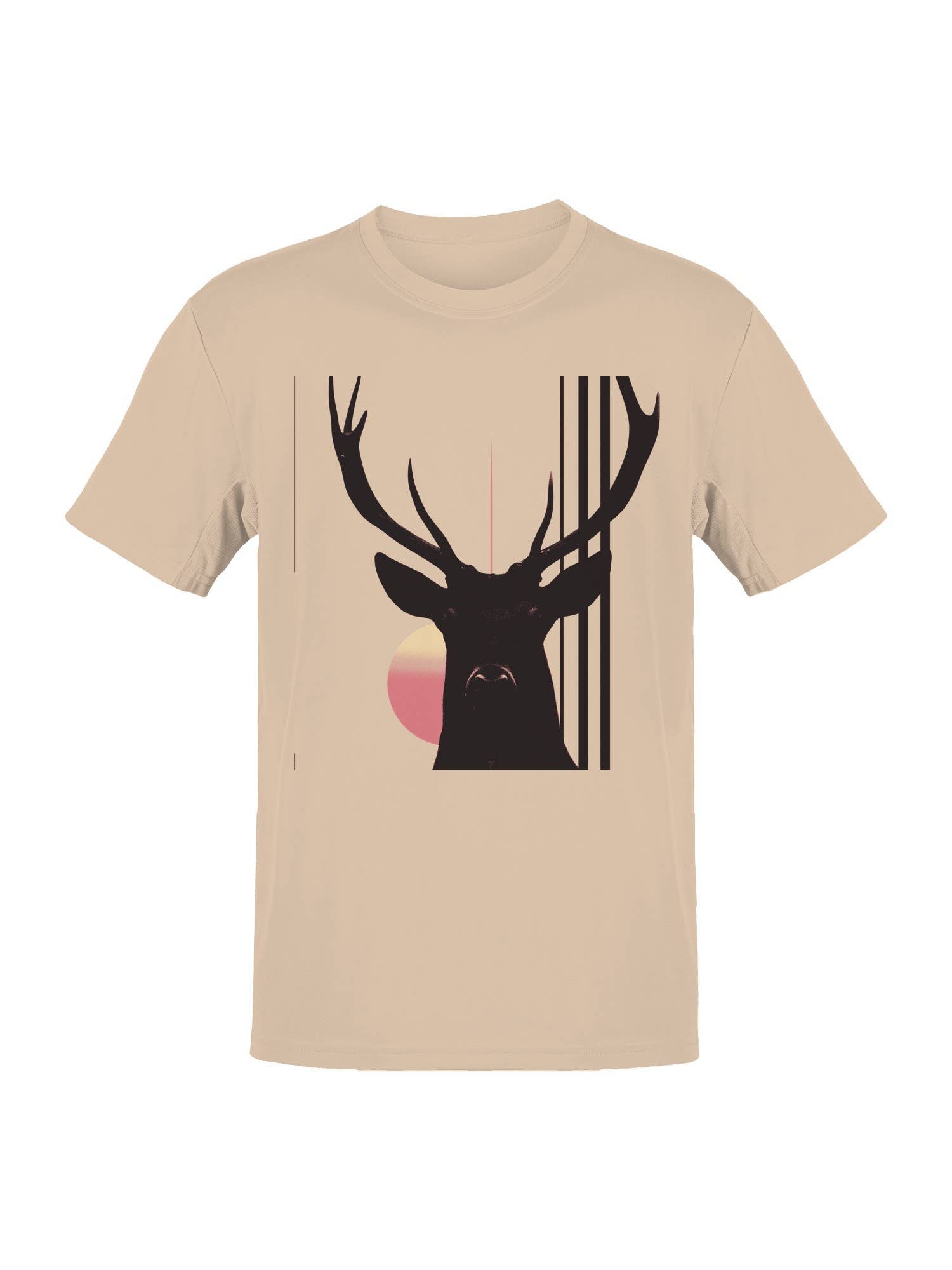 Sunrise Deer Silhouette Art Men's T-Shirt