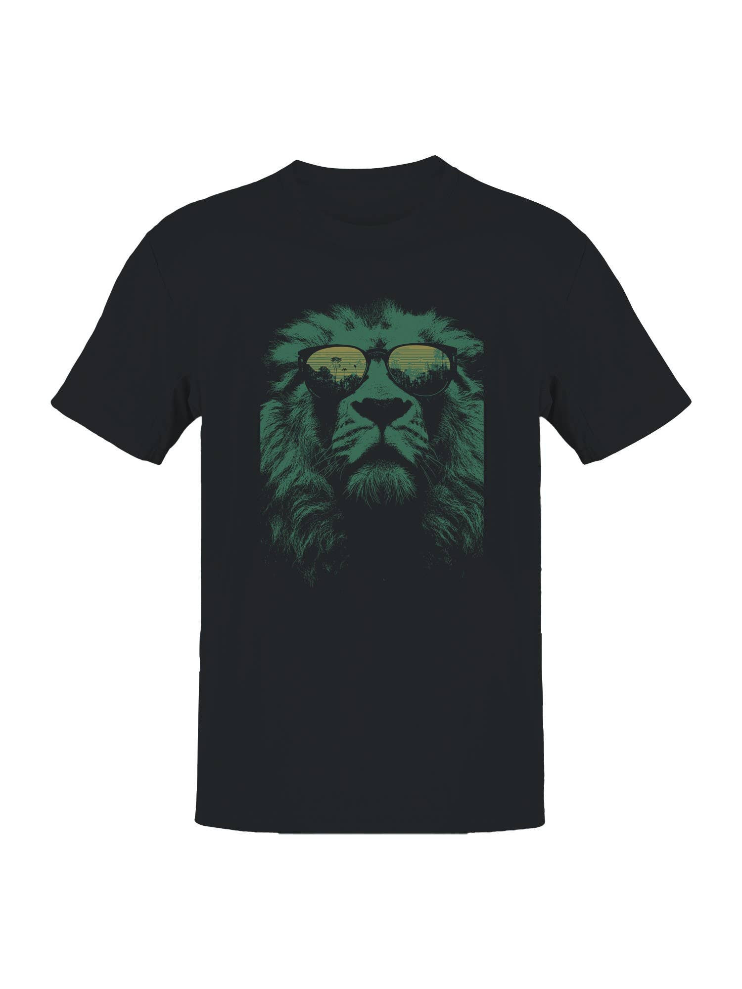 Lion Reflection Sunglasses Art Men's T-Shirt